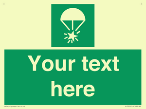 Custom sign safe condition Rocket parachute flare